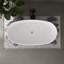 Baignoire autoportante Fslefay 60'' en acrylique noir, avec trop-plein et bonde clic-clac.-137540055
