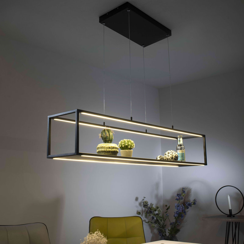 Cassundra 4 - Light Black LED Kitchen Island Pendant