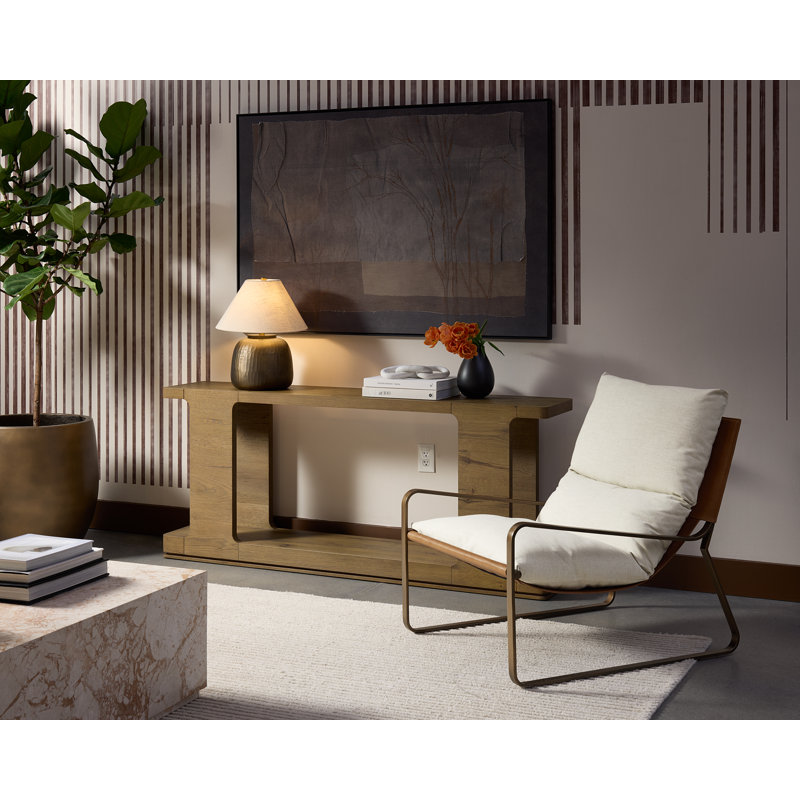 71'' W Console Table, Dark Brown