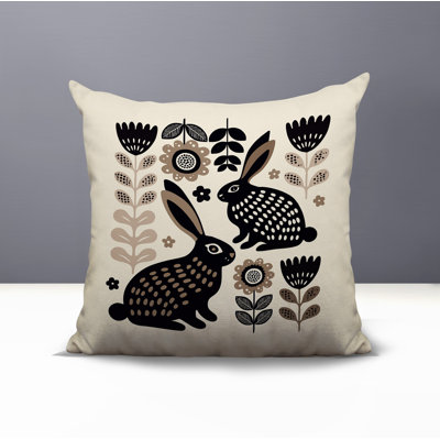 Gario Rabbit Reversible Indoor/Outdoor Square Pillow