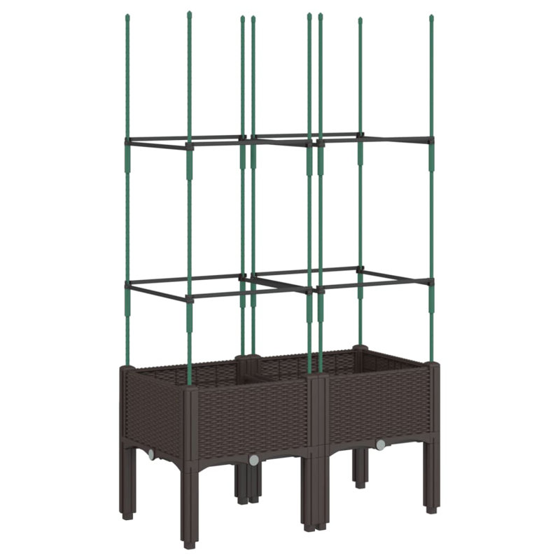 Akheel Elevated Planter, Brown