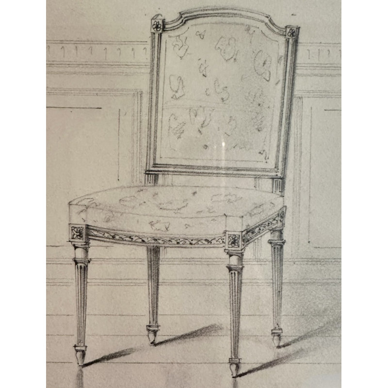 The Paris Apartment Collection Original Paris Atelier Sketch No. 834: Louis XVI Boudoir Chair