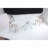 Rectangular Tempered Glass Dining Table with Iron Frame (59.06")