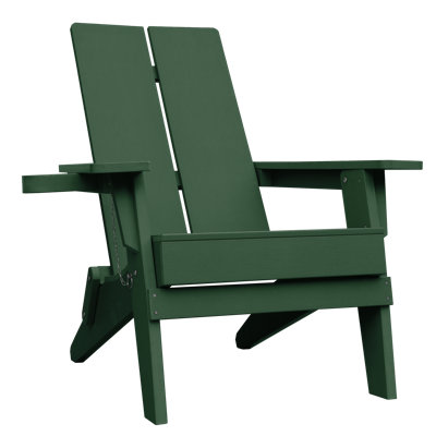Krikacy Extra Large Modern Foldable Adirondack Chair with Cup Holder