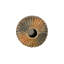 Raw Umber Vase, Ribbed