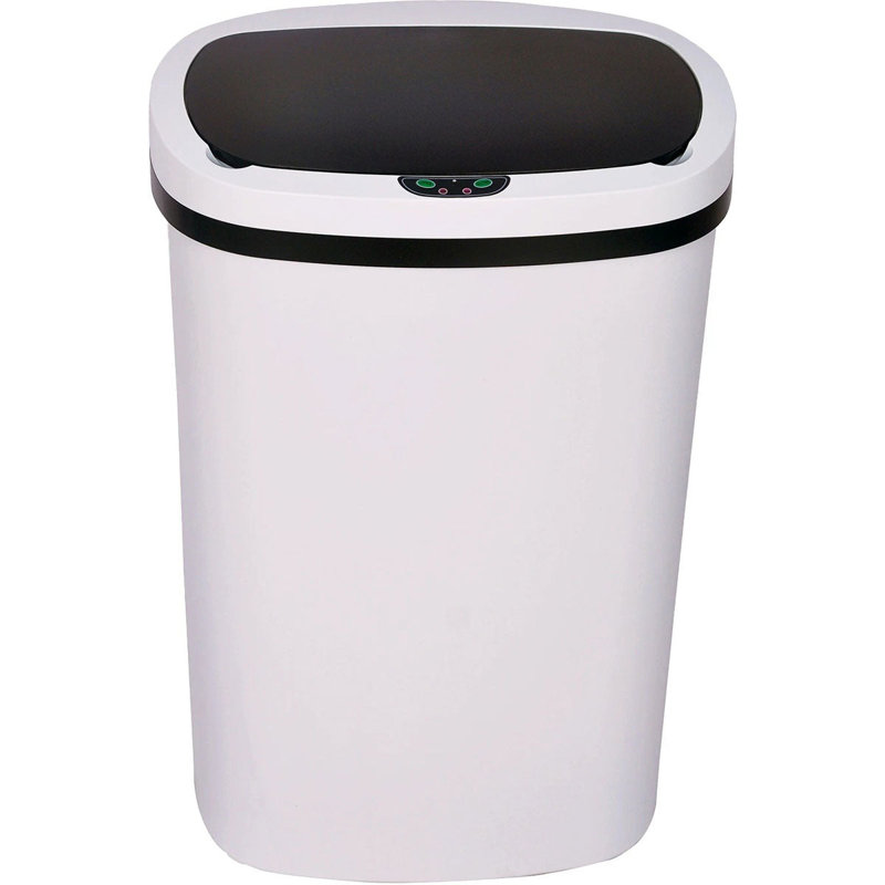 Plastic Motion Sensor Kitchen Trash Can - 50L, White