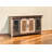60" Brown Solid Wood Cabinet Enclosed Storage Distressed TV Stand