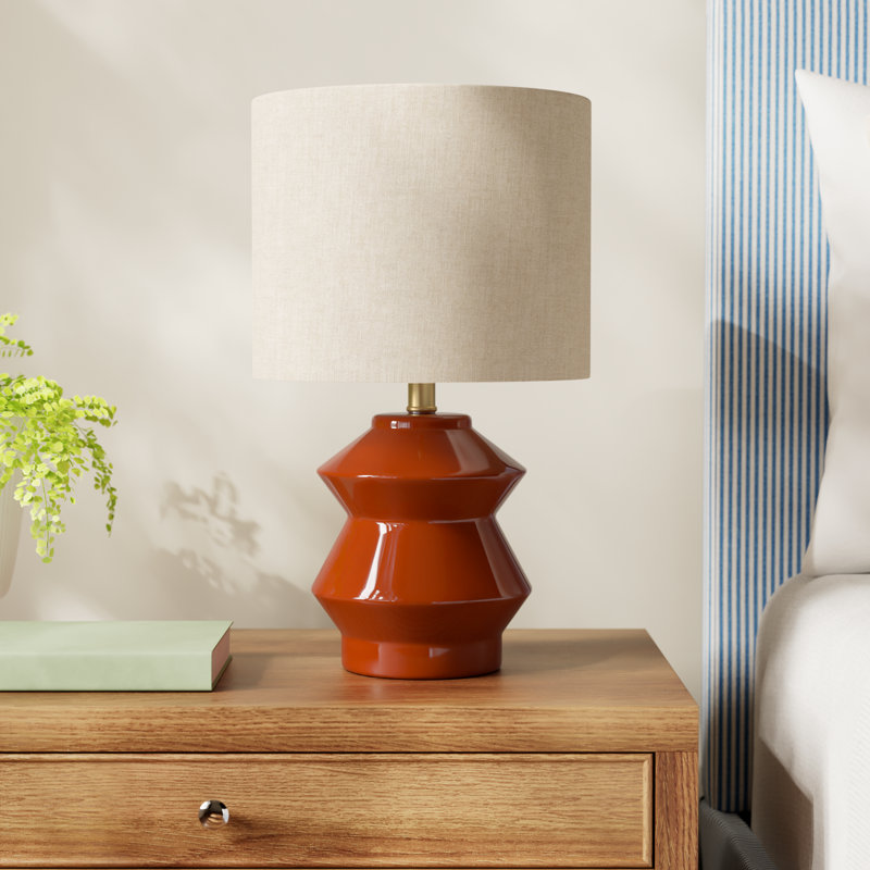 Boyes Ceramic Table Lamp, Rust