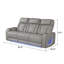 Masseur inclinable électrique 2 pièces Featherstone avec haut-parleur à DEL et Bluetooth en gris-806057167-826897239