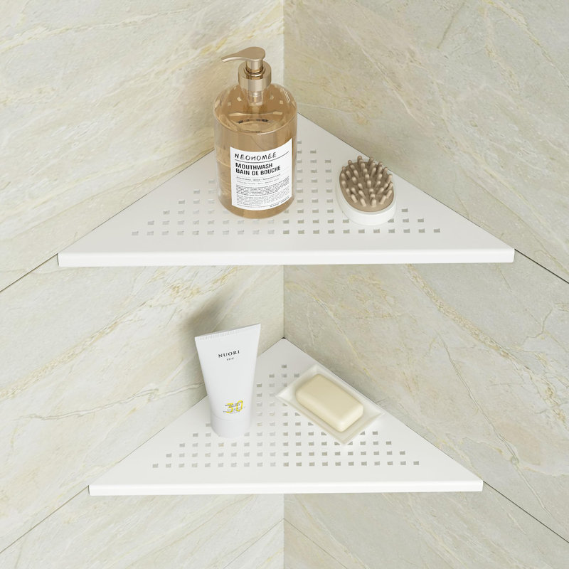 Stainless Steel Shower Caddy, White