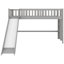 Lit mezzanine simple bas avec échelle et toboggan, gris-563437902-563437903