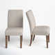 Burbury Linen Upholstered Dining Chair in Light Beige