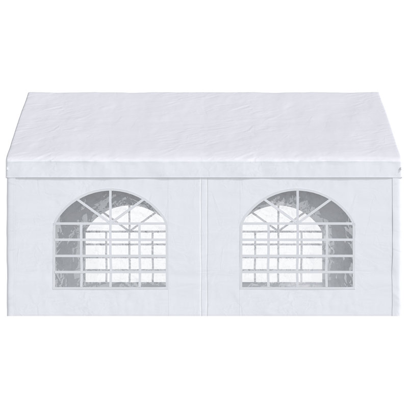 Steel Party Tent, White/Gray, 20' x 20'