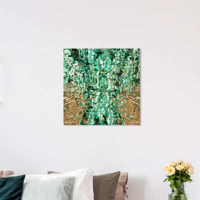 Emerald Sparkle Painting on Canvas