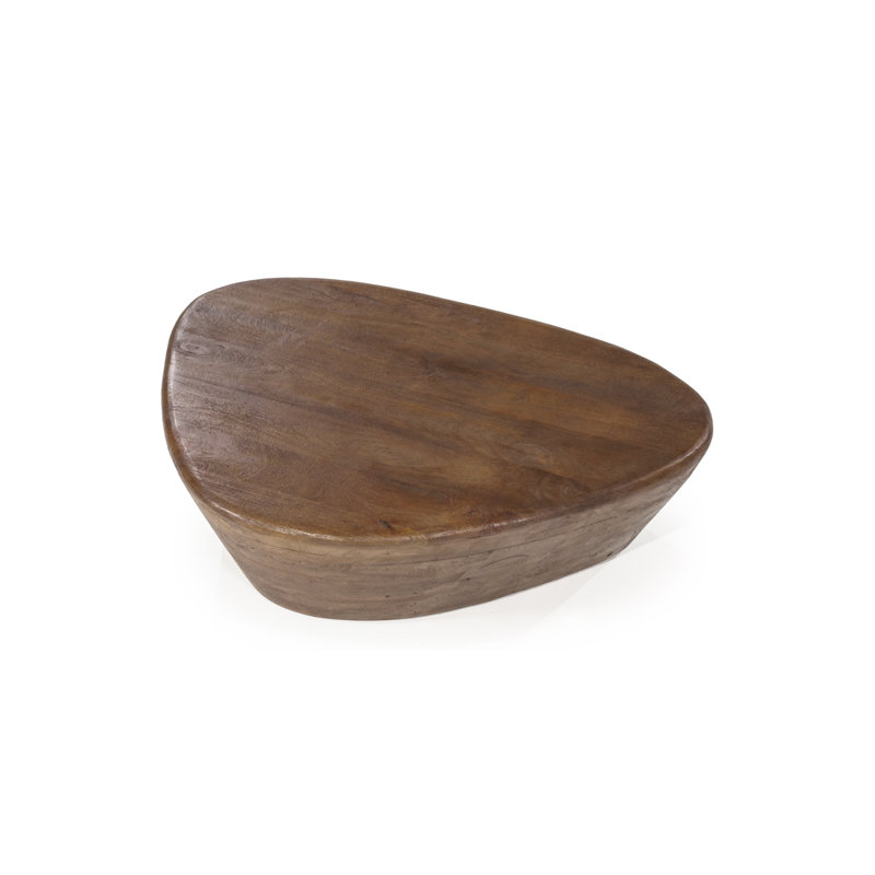 Mila Solid Wood Coffee Table, 12" H x 42" L x 31" W, Brown