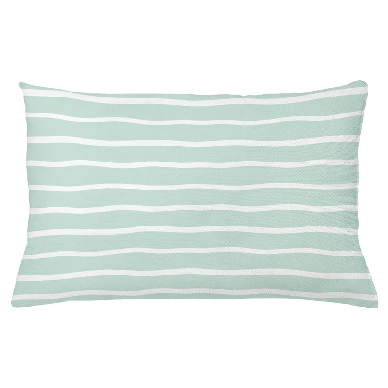 Housse de coussin lombaire à rayures intérieur/extérieur, 16 po x 26 po