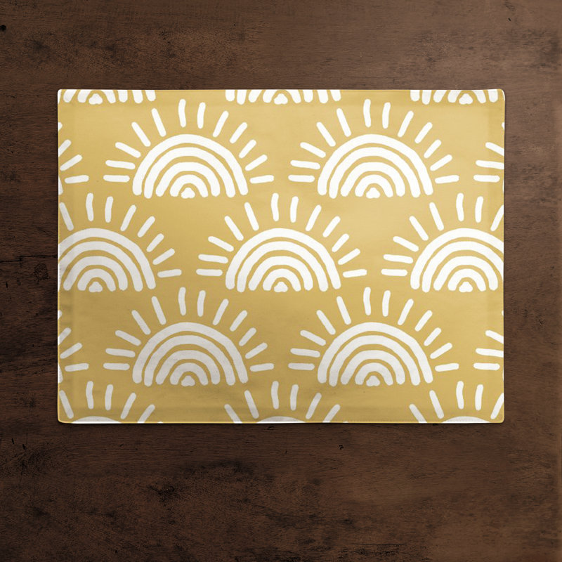 Akea Rectangle Placemat, Yellow