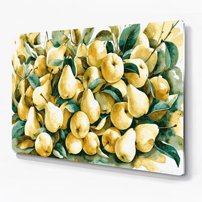 Fruit Nashi Pear Beige Metal Wall Art
