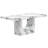 Contemporary ECC Concrete Rectangular Dining Table - Bulgari White