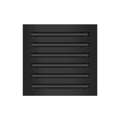 Buildmart - Couvercle de ventilation moderne noir 12 x 12 - Diffuseur à fente linéaire standard - Grille de registre