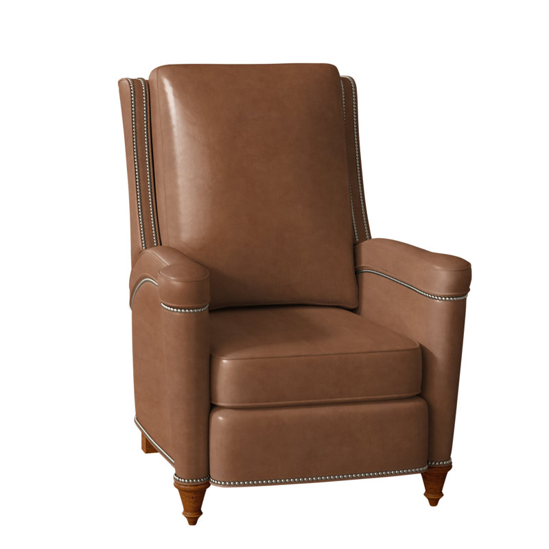 Mayes Recliner, Empyrean Mist Genuine Leather, Gunmetal, New Classiques