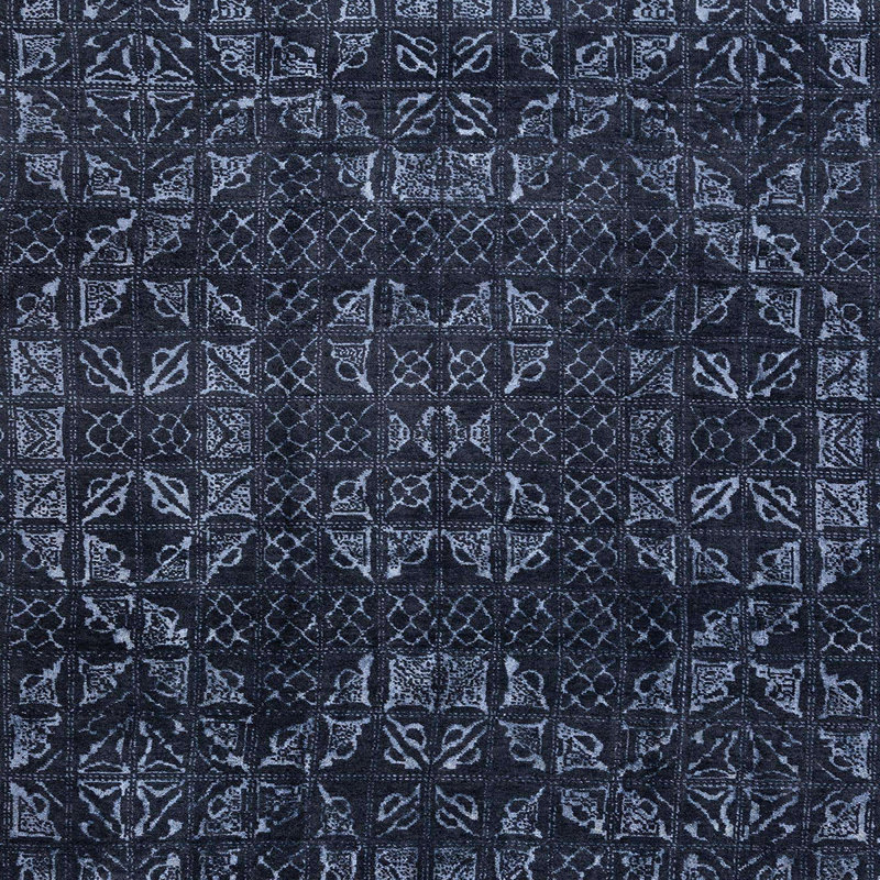 Tapis décoratif multicolore à motif abstrait, Carré 5 pi