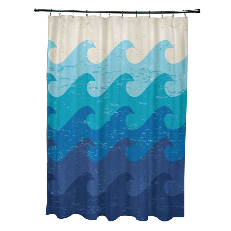 Rideau de douche Almeida, bleu