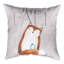 Coussin manuel à tissage manuel en polyester blanc brun et gris 12 po x 12 po