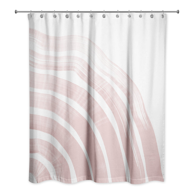  Rideau de douche simple abstrait, Rose