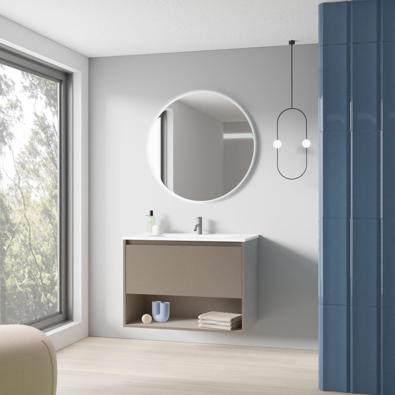 Jermie 800mm Vanity & Mirror Sets with Drawer and Light