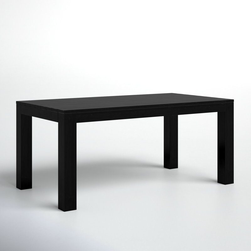 Bronner Solid Wood Dining Table, Black
