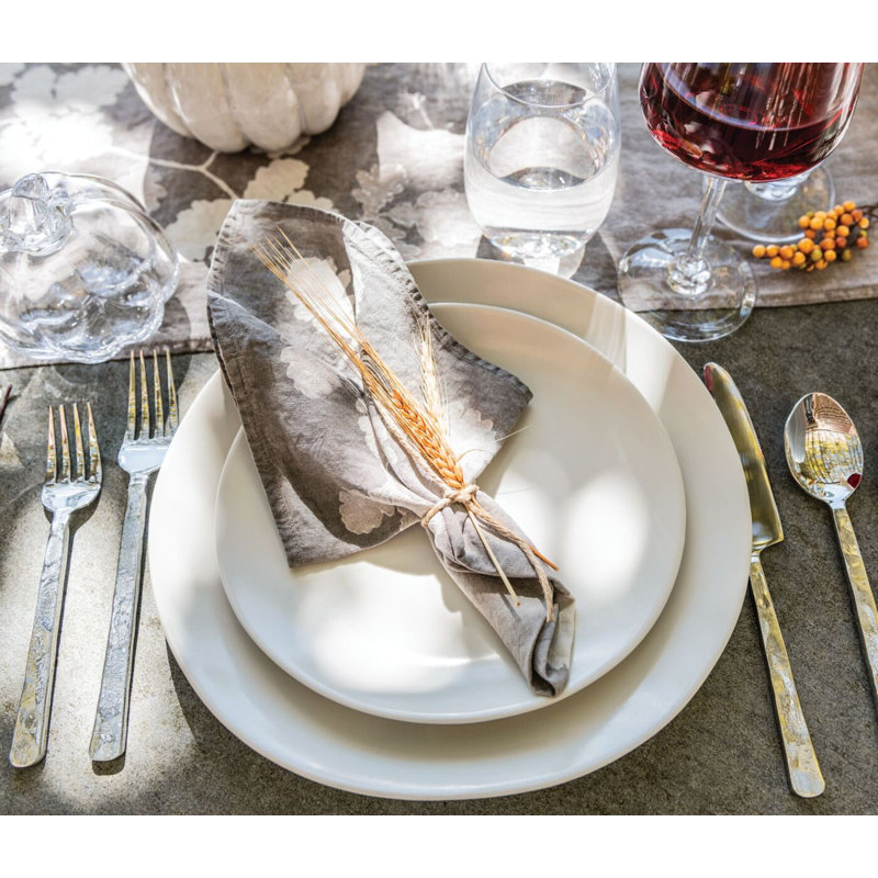 Barre Handmade Stoneware Dinner Plate, Alabaster