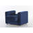 Elegant 36" Wide Tufted Velvet Armchair, Blue