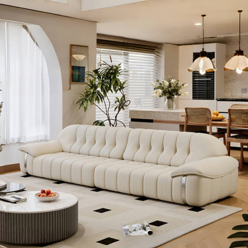 Minimalist Piano-Key Simple Sofa, White