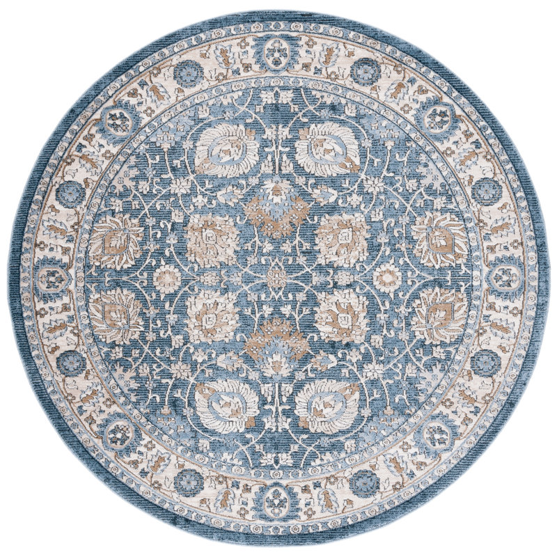 Rosewood Performance Oriental Rug, Round 6'7"
