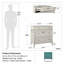 Commode 2 tiroirs avec bureau coulissant