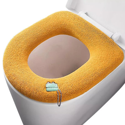 2 pièces de coussin de siège de toilette pour salle de bain avec poignée chauffante plus épaisse