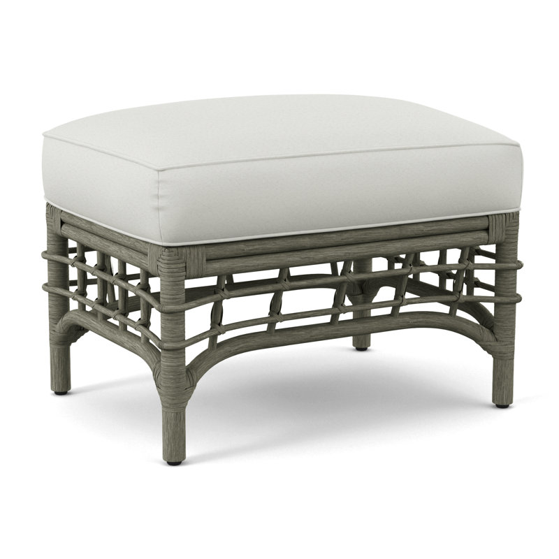 Bridgehampton Ottoman, Oslo Ivory; 0820-91, Celery