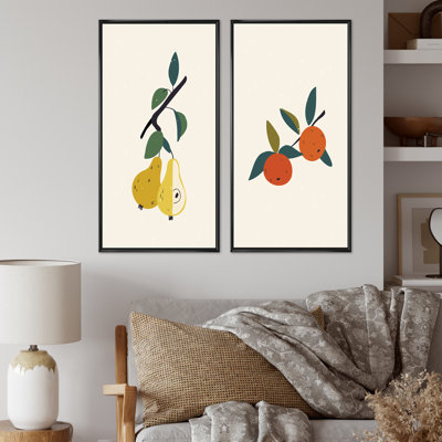 «Organic Vintage Fruits V», ensemble de 2 impressions