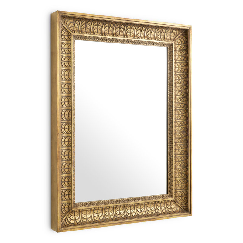 Sahure Rectangle Solid Wood Mirror