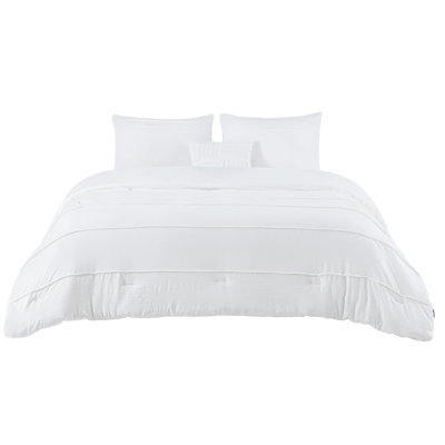 Bedsure Pinch Pleat Comforter Set Boho Bed-in-A-Bag Bedding Set with  Pillowcases for All Season