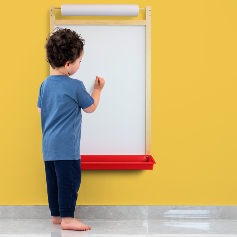 Magnetic Wall-Mounted Whiteboard with Paper Roll and Tray