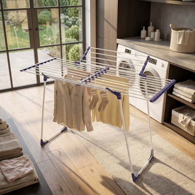 Gullwing Extendable Foldable Clothes Drying Rack for Small Spaces