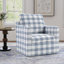 Fauteuil d'appoint pivotant à rayures 32,28 po-1152895768