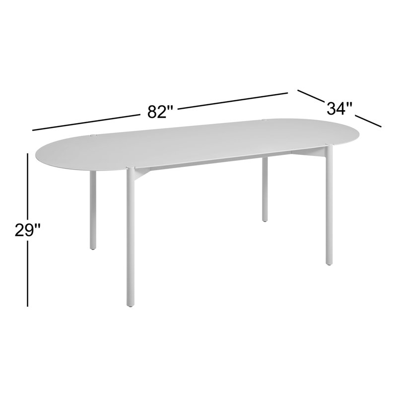 Comeuppance Outdoor Oval Dining Table, Oblivion