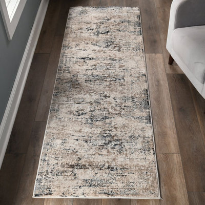 Curran Collection Blue/Cream Oriental Traditional Area Rug