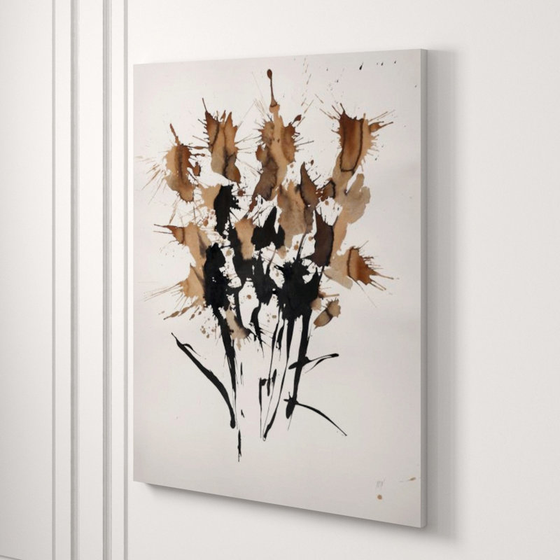Sepia Florals IV Print by Paul Ngo, Glass Coat, 70" H x 54" W x 1.5" D