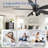 52 Inch Ceiling Fan With Light, Quiet Reversible Motor For Bedroom, Living Room, Apartment