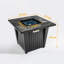 Foyer de table au gaz propane 32 po, foyer carré en acier de 50 000 BTU avec pare-vent en verre pour la terrasse du patio extérieur