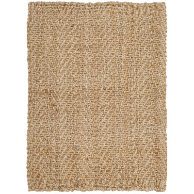 Tapis de couleur naturelle en fibres naturelles de jute Garette